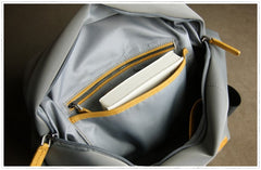 Womens Nylon Backpack Gray Best Satchel Backpack Purse Nylon School Rucksack for Ladies