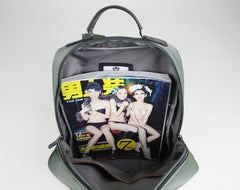 Womens Nylon Backpack Purse Khaki Best Satchel Backpack Nylon School Rucksack for Ladies