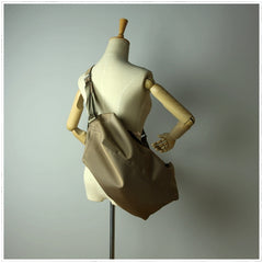 Womens Nylon Dark Gray Large Sling Bag Shoulder Sports Gym Bag Nylon Overnight Crossbody Bag for Ladies