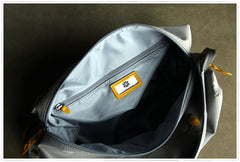 Womens Nylon Gray Large Sling Bag Shoulder Sports Gym Bag Nylon Overnight Crossbody Bag for Ladies