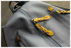 Womens Nylon Gray Large Sling Bag Shoulder Sports Gym Bag Nylon Overnight Crossbody Bag for Ladies