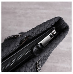 Womens Nylon Diamond Shoulder Purse Womens Black Nylon Chain Shoulder Purse Nylon Chain Purse for Ladies