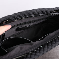 Womens Nylon Diamond Shoulder Purse Womens Black Nylon Chain Shoulder Purse Nylon Chain Purse for Ladies