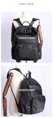 Womens Nylon Laptop Backpack Best Travel Backpack Purse Nylon Black School Rucksack for Ladies