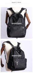 Womens Nylon Laptop Backpack Large Travel Backpack Purse Nylon Black School Rucksack for Ladies