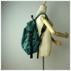 Womens Nylon Large Backpack Purse Khaki Nylon Travel Backpack School Rucksack for Ladies