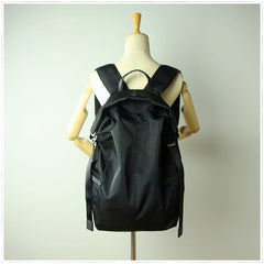 Womens Nylon Large Backpack Purse Khaki Nylon Travel Backpack School Rucksack for Ladies