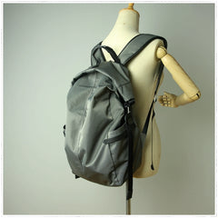 Womens Nylon Large Backpack Purse Dark Green Nylon Travel Backpack School Rucksack for Ladies