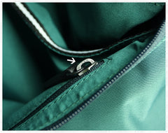 Womens Nylon Large Backpack Purse Dark Green Nylon Travel Backpack School Rucksack for Ladies