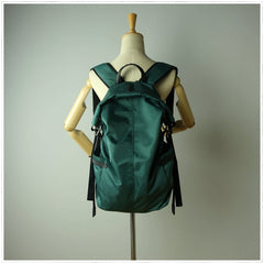 Womens Nylon Large Backpack Purse Bright Green Nylon Travel Backpack School Rucksack for Ladies
