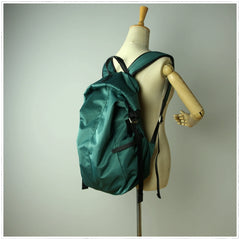 Womens Nylon Large Backpack Purse Khaki Nylon Travel Backpack School Rucksack for Ladies