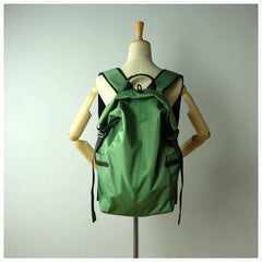 Womens Nylon Large Backpack Purse Khaki Nylon Travel Backpack School Rucksack for Ladies