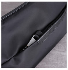 Womens Nylon Leather Barrel Shoulder Purse Womens Black Nylon Gym Crossbody Purse Nylon Work Shoulder Purse for Ladies