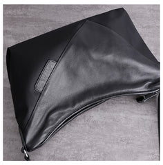 Womens Nylon Leather Barrel Shoulder Purse Womens Black Nylon Gym Crossbody Purse Nylon Work Shoulder Purse for Ladies