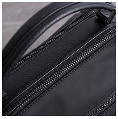 Womens Nylon Leather Boston Handbags Womens Black Nylon Shoulder Purse for Ladies