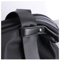 Womens Nylon Leather Gym Handbags Womens Black Nylon Gym Purse Nylon Work Shoulder Purse for Ladies
