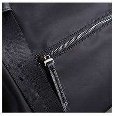 Womens Nylon Leather Gym Handbags Womens Black Nylon Gym Purse Nylon Work Shoulder Purse for Ladies