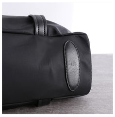 Womens Nylon Leather Gym Shoulder Purse Womens Black Nylon Gym Purse Nylon Work Shoulder Purse for Ladies