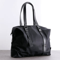 Womens Nylon Leather Gym Shoulder Purse Womens Black Nylon Gym Purse Nylon Work Shoulder Purse for Ladies
