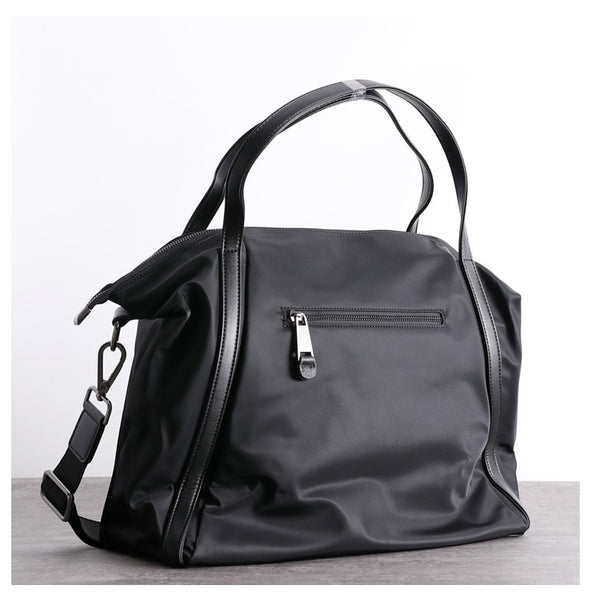 Womens Nylon Leather Gym Tote Purse Womens Black Nylon Gym Purse Nylon Work Shou NB02781118