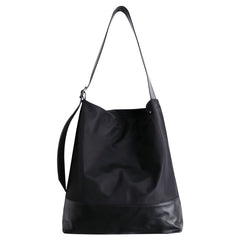 Womens Nylon Leather Shoulder Tote Womens Black Nylon Totes Purse Nylon Tote Purse for Ladies