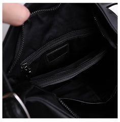 Womens Nylon Leather Shoulder Tote Womens Black Nylon Totes Purse Nylon Tote Purse for Ladies