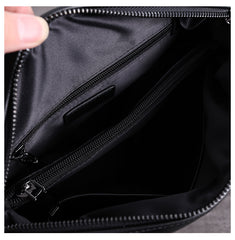 Womens Nylon Leather Small Handbags Womens Black Nylon Shoulder Purse for Ladies