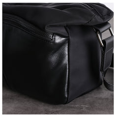 Womens Nylon Leather Small Shoulder Purse Womens Black Nylon Crossbody Purse Nylon Work Shoulder Purse for Ladies