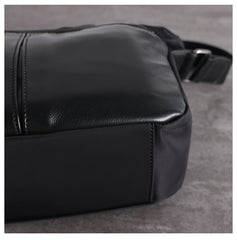 Womens Nylon Leather Small Shoulder Purse Womens Black Nylon Crossbody Purse Nylon Work Shoulder Purse for Ladies