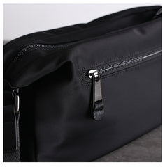 Womens Nylon Leather Small Shoulder Purse Womens Black Nylon Crossbody Purse Nylon Work Shoulder Purse for Ladies