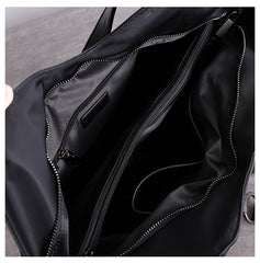 Womens Nylon Leather Tote Womens Black Nylon Totes Purse Nylon Tote Purse for Ladies