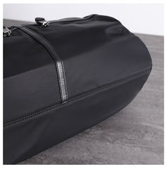Womens Nylon Leather Travel Shoulder Handbags Womens Black Nylon Gym Purse Nylon Work Handbag Purse for Ladies