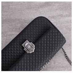 Womens Nylon Mini Shoulder Purse Womens Black Diamond Nylon Chain Shoulder Purse Nylon Chain Purse for Ladies