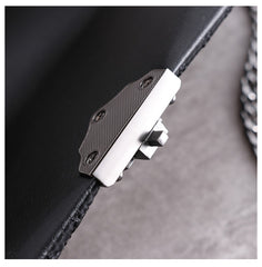 Womens Nylon Mini Shoulder Purse Womens Black Diamond Nylon Chain Shoulder Purse Nylon Chain Purse for Ladies