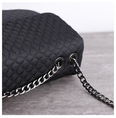 Womens Nylon Mini Shoulder Purse Womens Black Diamond Nylon Chain Shoulder Purse Nylon Chain Purse for Ladies