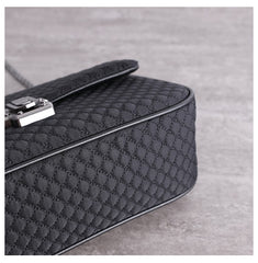 Womens Nylon Mini Shoulder Purse Womens Black Diamond Nylon Chain Shoulder Purse Nylon Chain Purse for Ladies