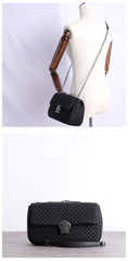 Womens Nylon Mini Shoulder Purse Womens Black Diamond Nylon Chain Shoulder Purse Nylon Chain Purse for Ladies