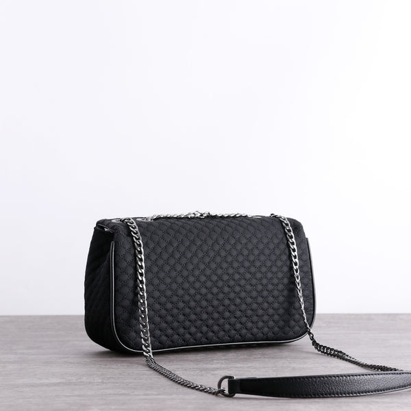 Womens Nylon Mini Shoulder Purse Womens Black Diamond Nylon Chain Shoulder Purse NB02481138