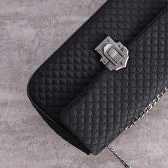 Womens Nylon Mini Shoulder Purse Womens Black Diamond Nylon Chain Shoulder Purse Nylon Chain Purse for Ladies