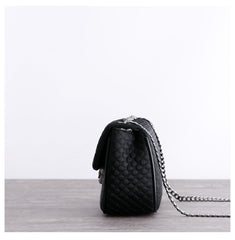 Womens Nylon Mini Shoulder Purse Womens Black Diamond Nylon Chain Shoulder Purse Nylon Chain Purse for Ladies