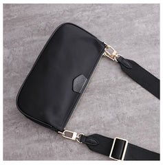 Womens Nylon Mini Shoulder Purse Womens Black Nylon Chain Shoulder Purse Nylon Chain Purse for Ladies