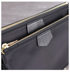 Womens Nylon Mini Shoulder Purse Womens Black Nylon Chain Shoulder Purse Nylon Chain Purse for Ladies
