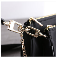 Womens Nylon Mini Shoulder Purse Womens Black Nylon Chain Shoulder Purse Nylon Chain Purse for Ladies