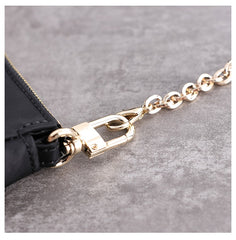 Womens Nylon Mini Shoulder Purse Womens Black Nylon Chain Shoulder Purse Nylon Chain Purse for Ladies
