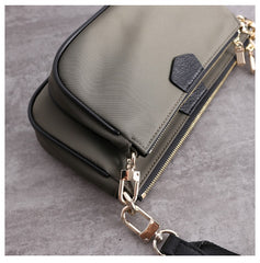 Womens Nylon Mini Shoulder Purse Womens Black Nylon Chain Shoulder Purse Nylon Chain Purse for Ladies