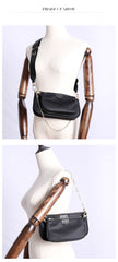 Womens Nylon Mini Shoulder Purse Womens Black Nylon Chain Shoulder Purse Nylon Chain Purse for Ladies