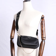 Womens Nylon Mini Shoulder Purse Womens Black Nylon Chain Shoulder Purse Nylon Chain Purse for Ladies
