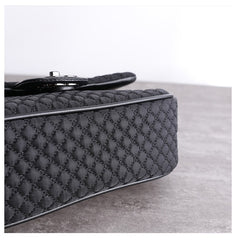 Womens Nylon Shoulder Purses Womens Black Diamond Nylon Chain Shoulder Purse Nylon Chain Purse for Ladies