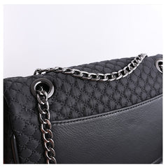 Womens Nylon Shoulder Purses Womens Black Diamond Nylon Chain Shoulder Purse Nylon Chain Purse for Ladies