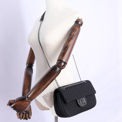 Womens Nylon Shoulder Purses Womens Black Diamond Nylon Chain Shoulder Purse Nylon Chain Purse for Ladies